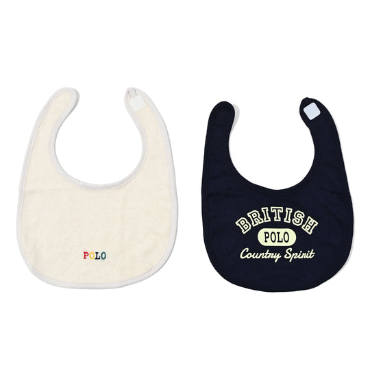 【BABY】2pスタイ　カラフルロゴ×カレッジpt