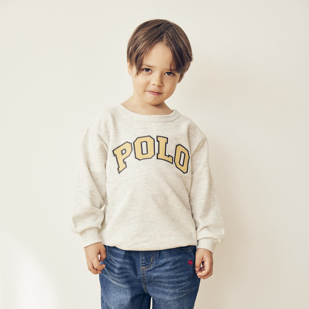 【KIDS】ロゴワッペン裏毛スウェット