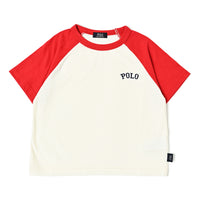 【KIDS】POLOロゴ刺繍ラグランTシャツ