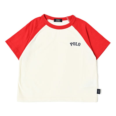 【KIDS】POLOロゴ刺繍ラグランTシャツ