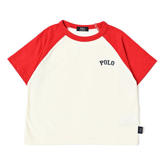 【KIDS】POLOロゴ刺繍ラグランTシャツ