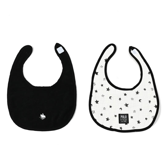 【BABY】2pスタイ　プレイヤー刺繍×星柄