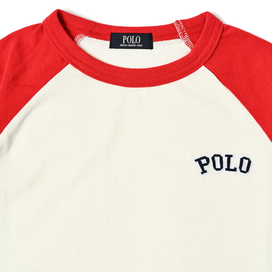 【KIDS】POLOロゴ刺繍ラグランTシャツ