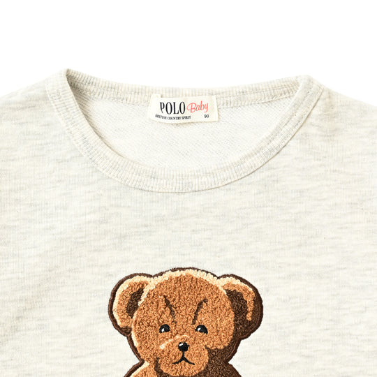 【BABY】BEAR刺繍裏毛スウェット