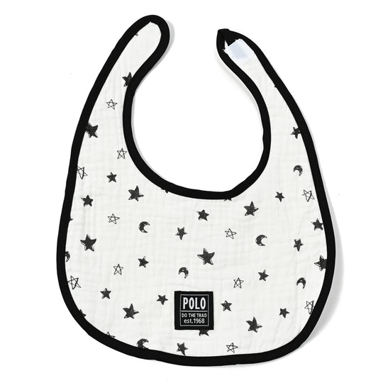 【BABY】2pスタイ　プレイヤー刺繍×星柄