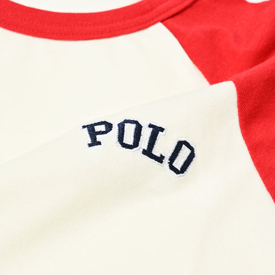 【KIDS】POLOロゴ刺繍ラグランTシャツ