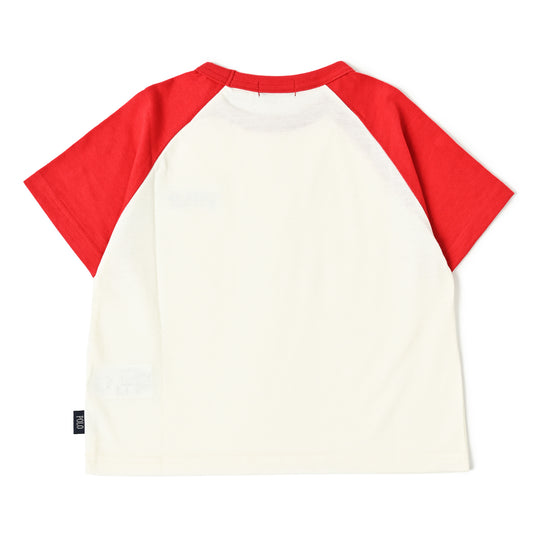 【KIDS】POLOロゴ刺繍ラグランTシャツ