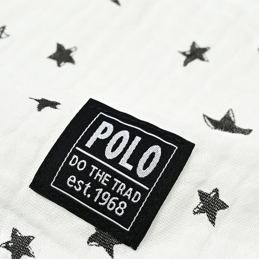 【BABY】2pスタイ　プレイヤー刺繍×星柄