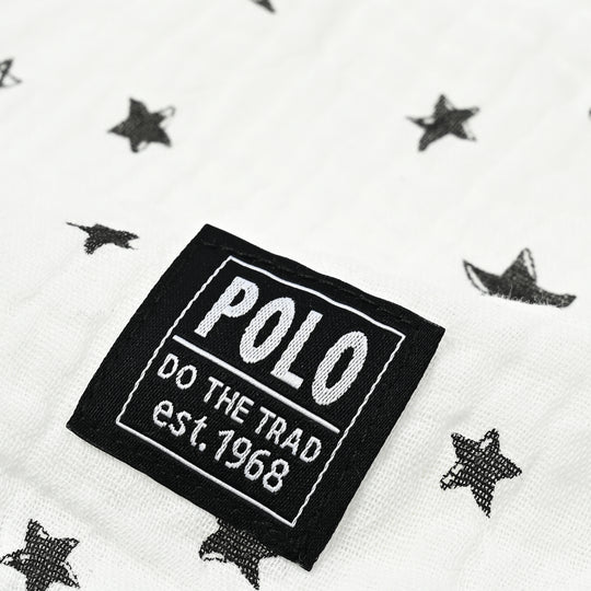 【BABY】2pスタイ　プレイヤー刺繍×星柄