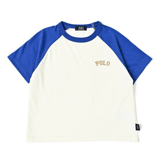 【KIDS】POLOロゴ刺繍ラグランTシャツ