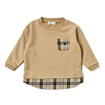 【BABY】レイヤード風裏毛スウェット