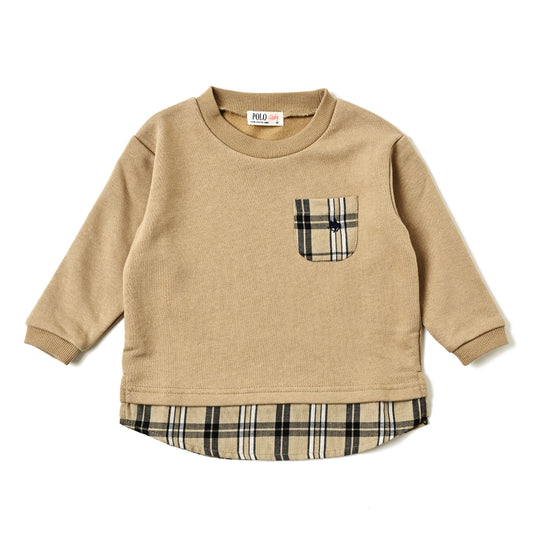 【BABY】レイヤード風裏毛スウェット