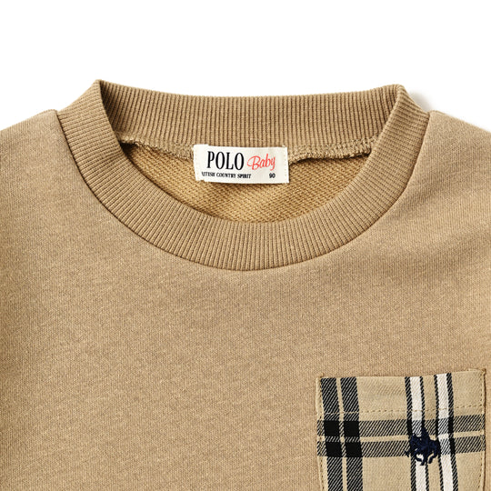 【BABY】レイヤード風裏毛スウェット