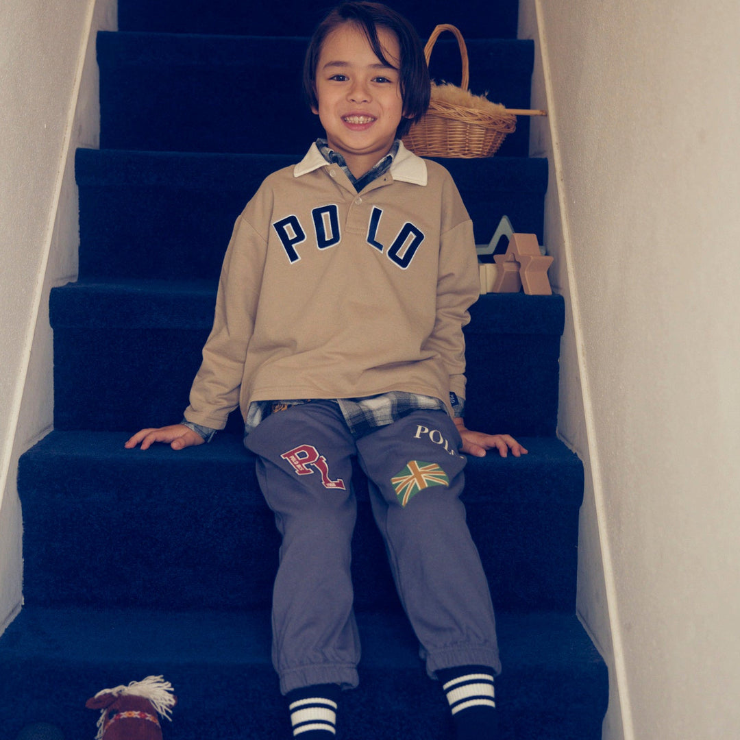 【KIDS】2ボタン POLOロゴスウェット