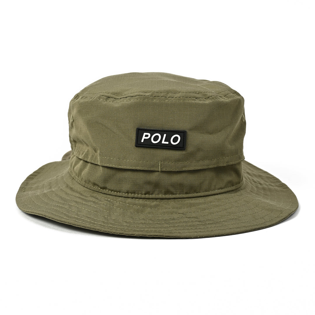 【KIDS】POLOロゴワッペン　日よけ付きバケットハット