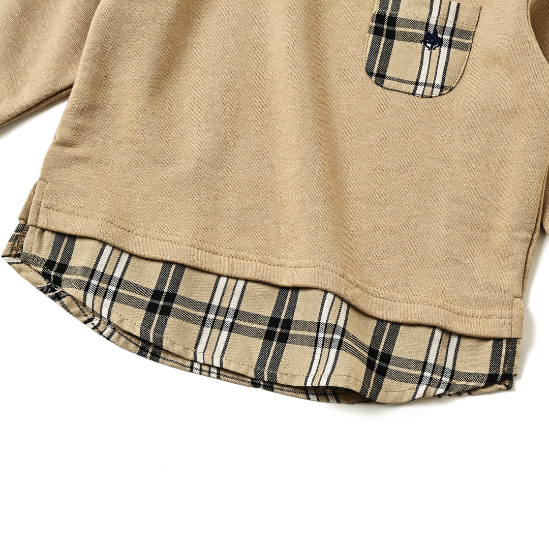 【KIDS】レイヤード風ポケットＴシャツ