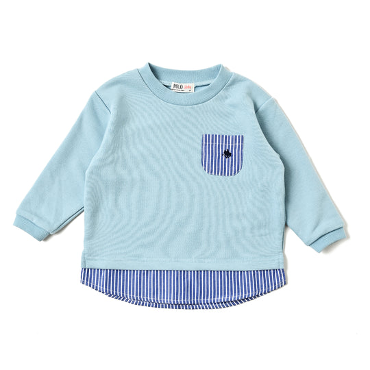 【BABY】レイヤード風裏毛スウェット