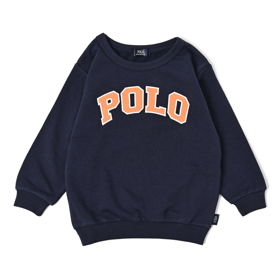 【KIDS】ロゴワッペン裏毛スウェット