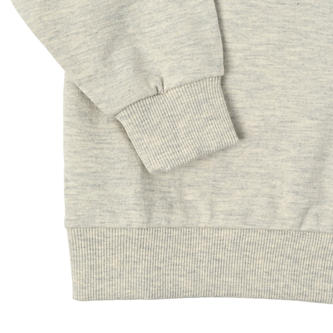 【KIDS】ワンポイント刺繍裏毛ハーフジップ