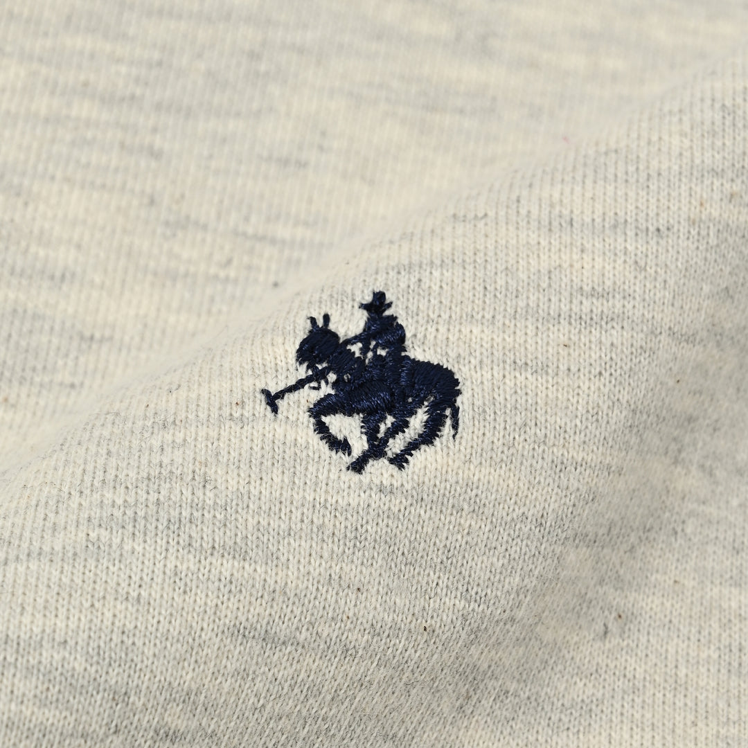 【KIDS】ワンポイント刺繍裏毛ハーフジップ