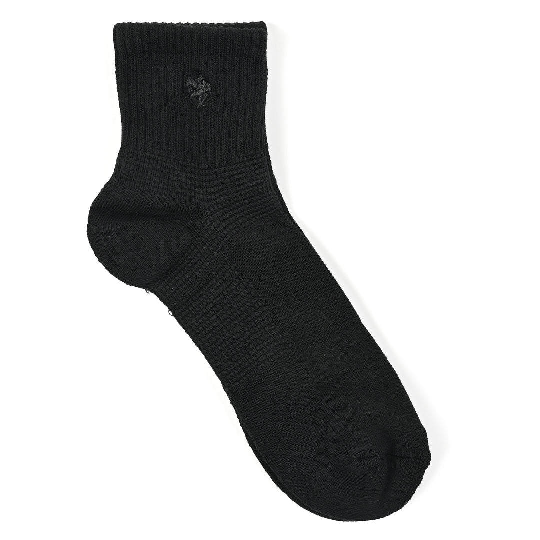 【MEN’S】珪藻土繊維プレイヤー刺繍ショート丈ソックス