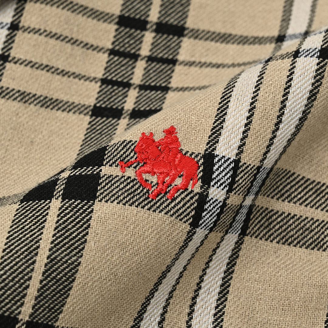 【KIDS】ワンポイント刺繍チェックシャツ