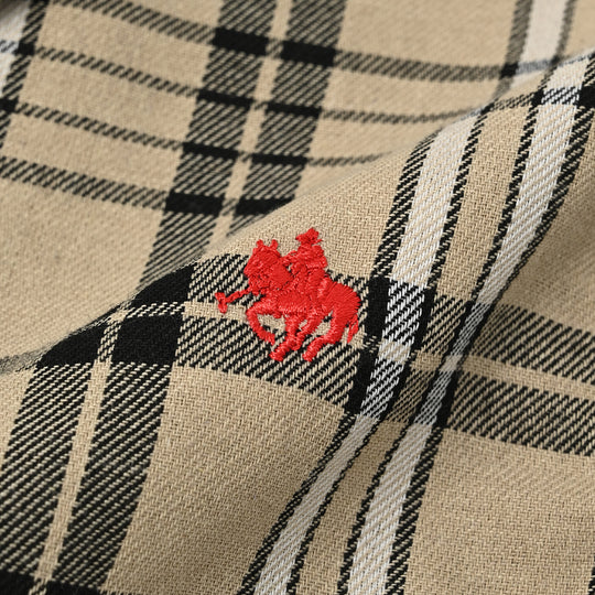 【KIDS】ワンポイント刺繍チェックシャツ