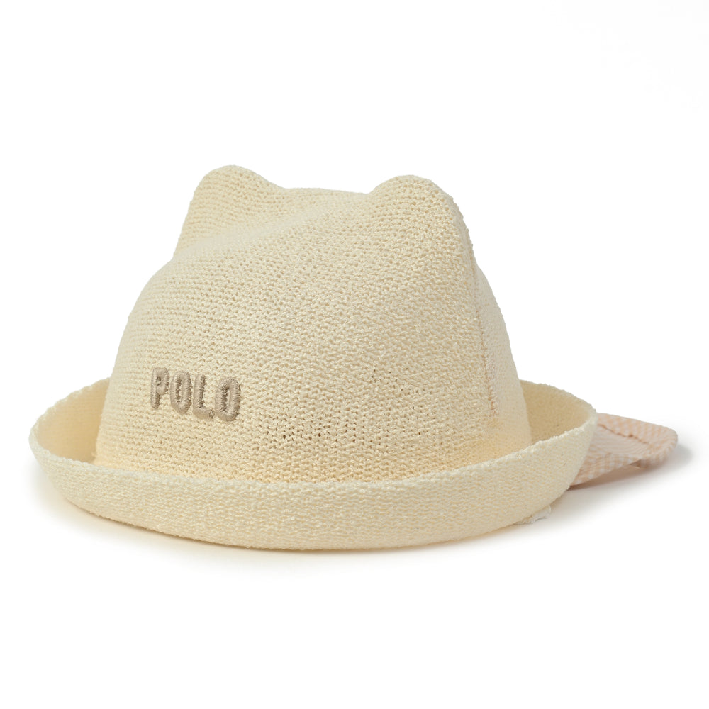 【BABY】【KIDS】日よけ付きくま耳サーモハット