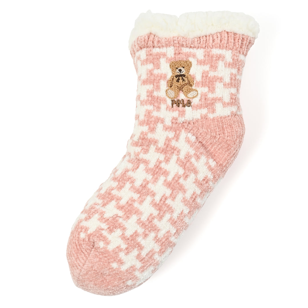 【WOMEN’S】BEAR裏ボアソックス千鳥