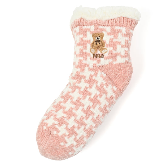 【WOMEN’S】BEAR裏ボアソックス千鳥