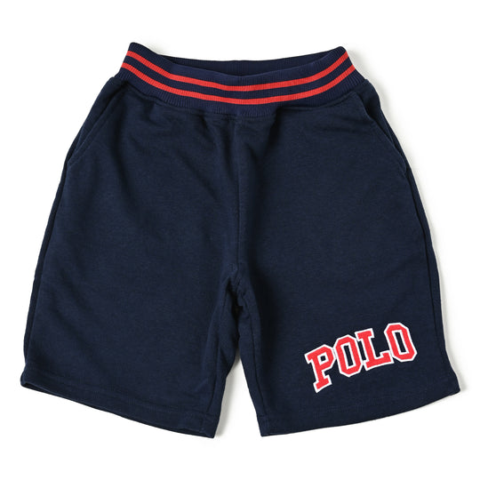 【KIDS】POLOロゴアップリケハーフパンツ