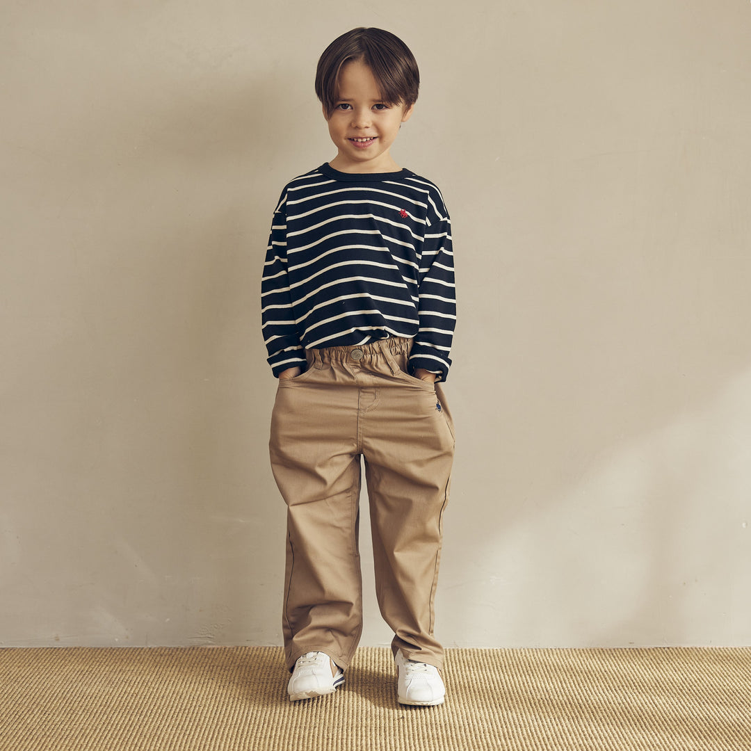 【KIDS】プレイヤー刺繍ツイルパンツ