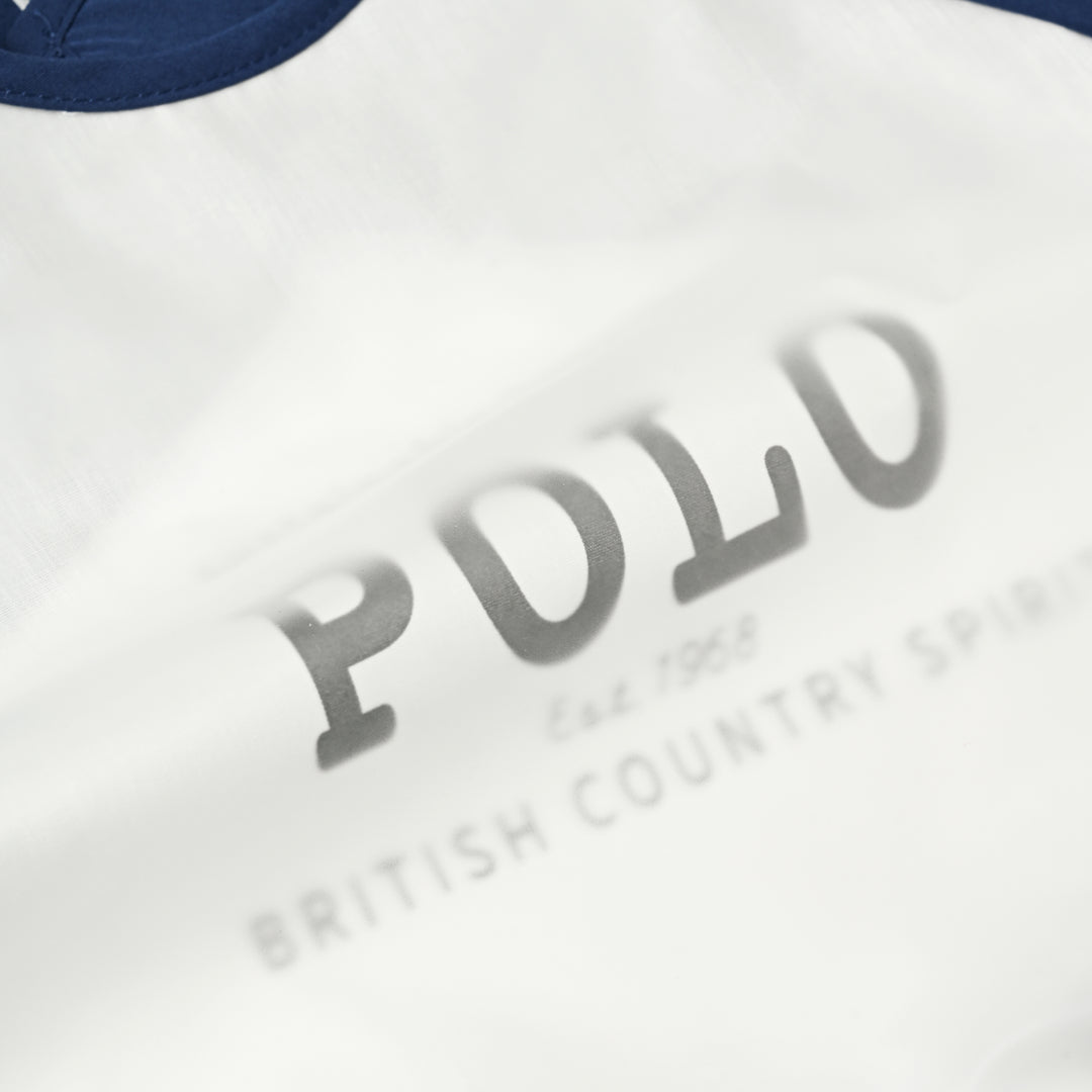 【BABY】POLOロゴ袖付きお食事エプロン NAVY
