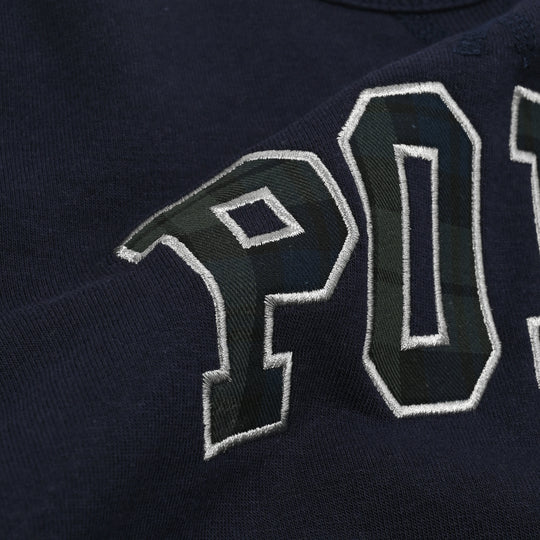 【KIDS】POLOロゴアップリケ裏起毛スウェット