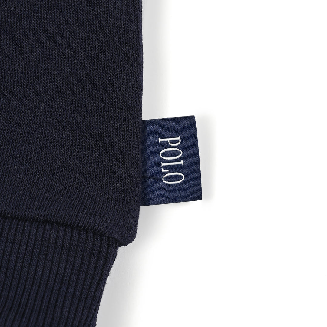 【KIDS】POLOロゴアップリケ裏起毛スウェット