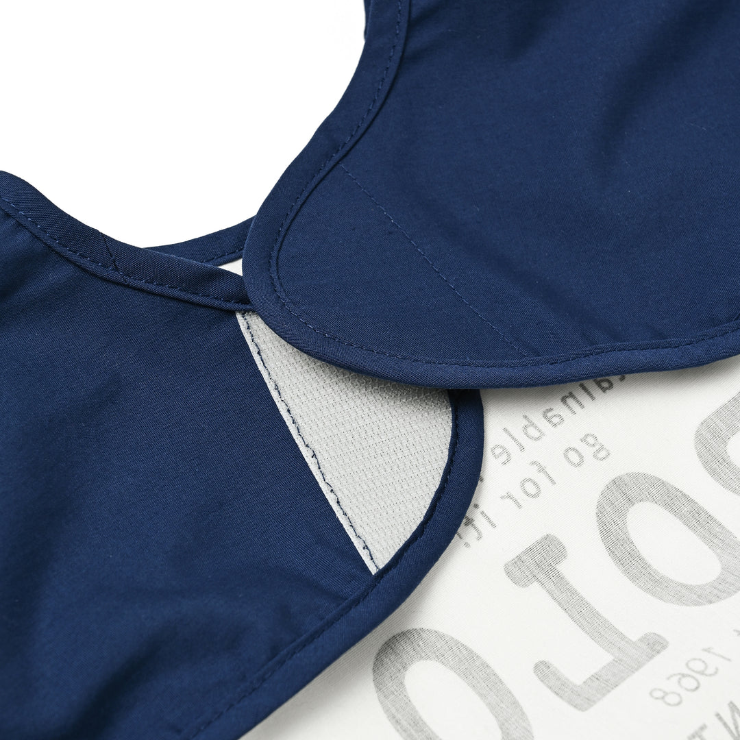 【BABY】POLOロゴ袖付きお食事エプロン NAVY