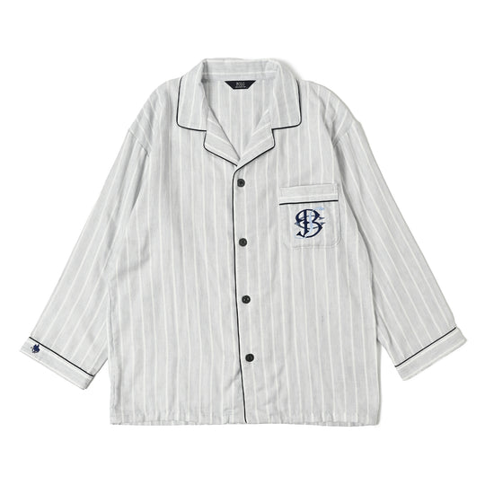 【MEN’S】先染め三重ガーゼ　ストライプパジャマ