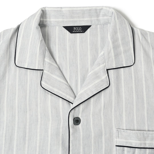 【MEN’S】先染め三重ガーゼ　ストライプパジャマ