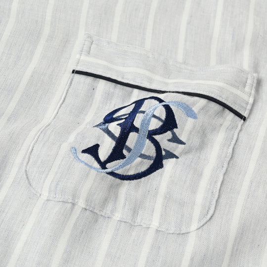 【MEN’S】先染め三重ガーゼ　ストライプパジャマ