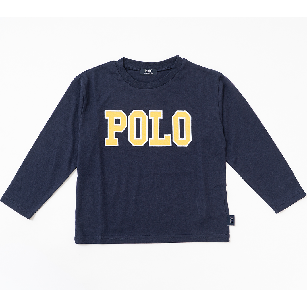 【KIDS】POLOロゴワッペンロンＴ