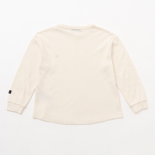 【BABY】プレイヤー刺繍 ワッフルラウンドロンT