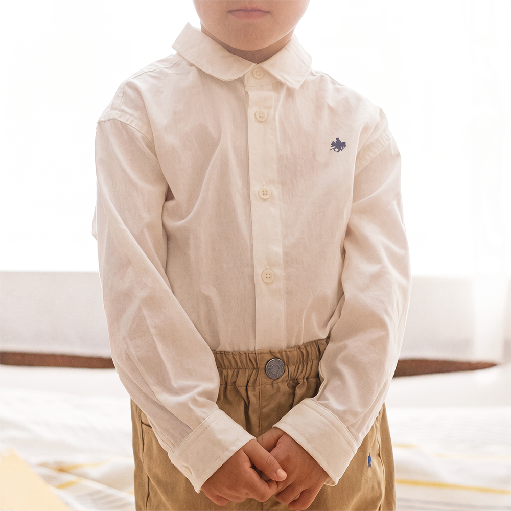 【KIDS】プレイヤー刺繍長袖シャツ