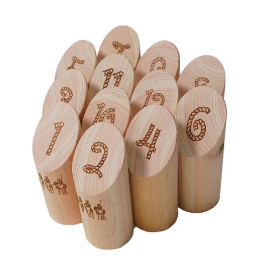 【POLO WOOD】吉野ひのき モルックゲームセット(モルッカーリ、バッグ付きセット)