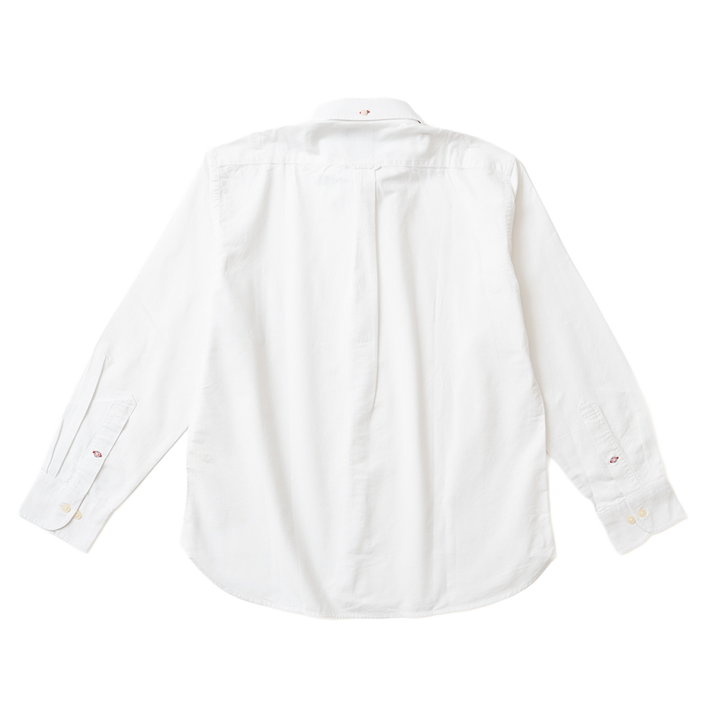 【MENS】綿オックス　長袖 カジュアルシャツ
