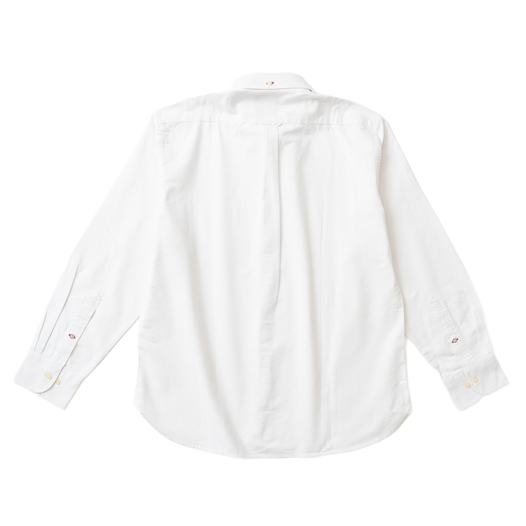 【MENS】綿オックス　長袖 カジュアルシャツ
