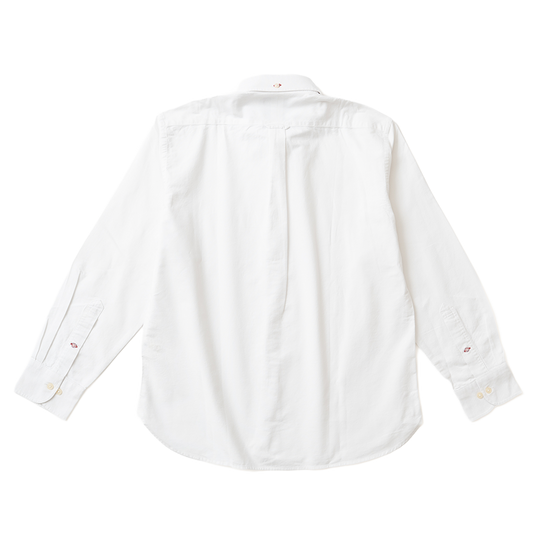 【MENS】綿オックス　長袖 カジュアルシャツ