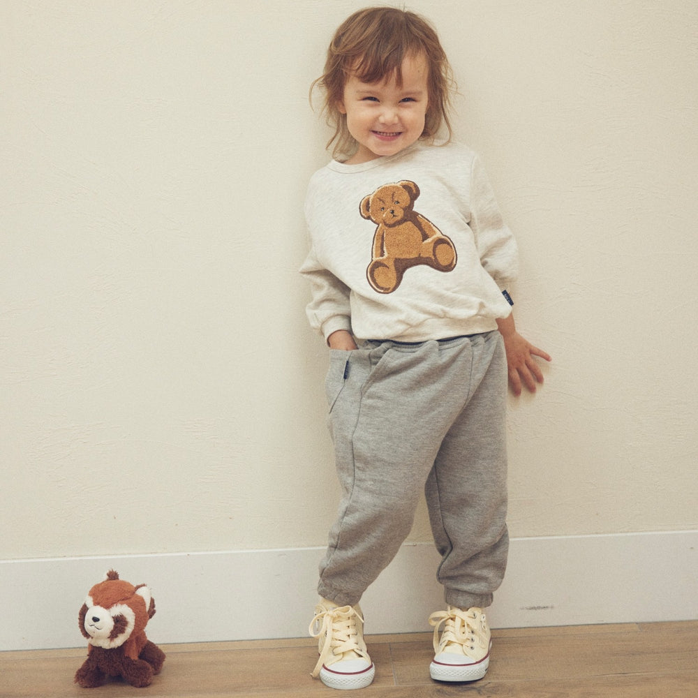 【BABY】BEAR刺繍裏毛スウェット