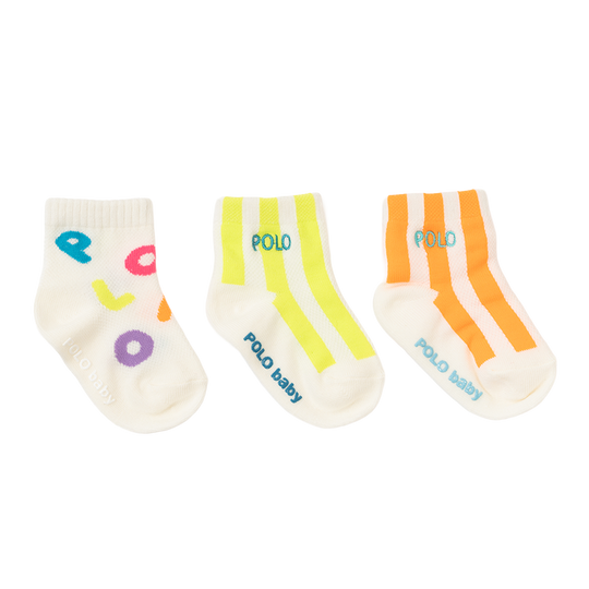【BABY】【KIDS】３Pソックス　ローストライプ