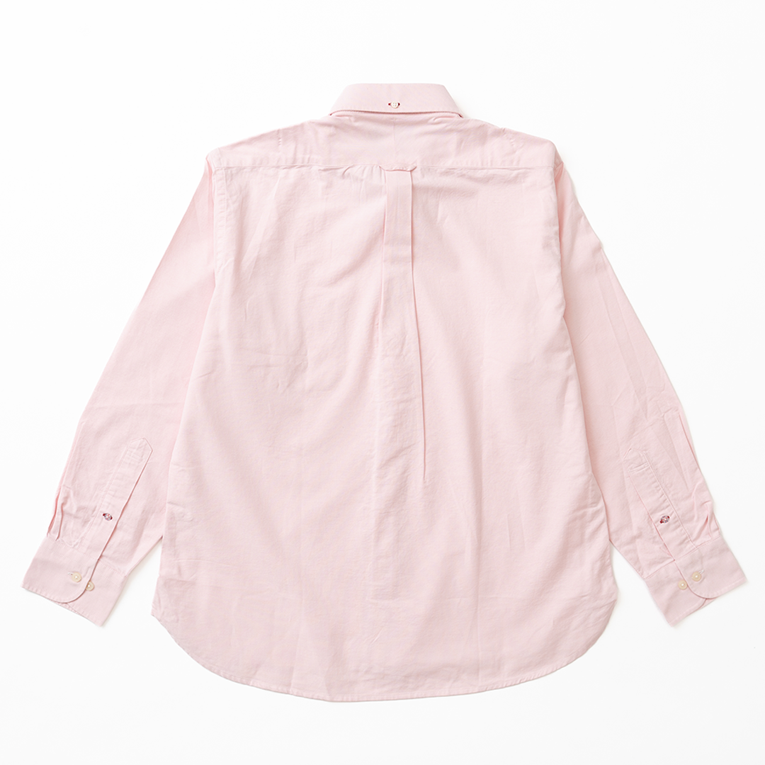 【MENS】綿オックス　長袖 カジュアルシャツ