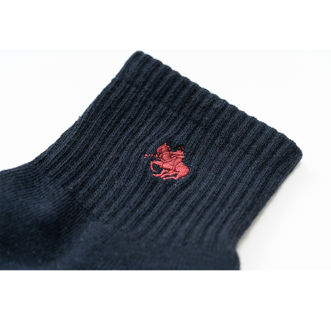 【MEN’S】プレイヤー刺繍クルー丈ソックス3足セット